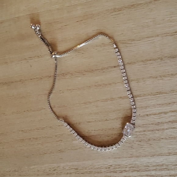 SILVER fashion tennis bracelet - Picture 2 of 2